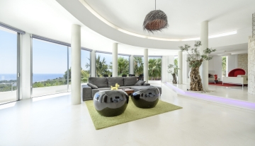 Resa Estates modern villa for sale te koop Cala Tarida Ibiza living room 2.jpg